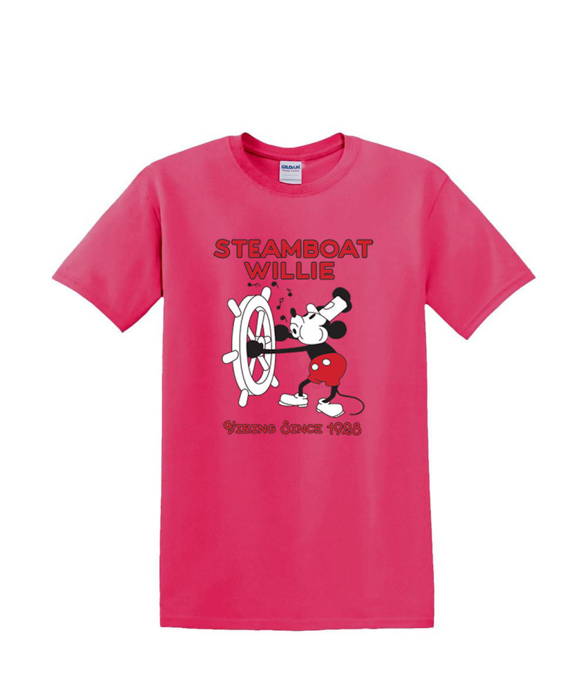 STEAM BOAT WILLIE VIBING MOUSE COLOR T-SHIRT