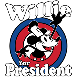 STEAMBOAT WILLIE FOR PRESIDENT T-SHIRT