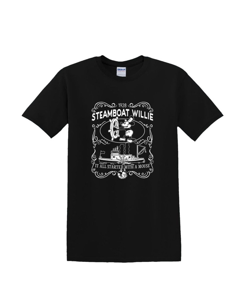 STEAMBOAT WILLIE VINTAGE LABEL T-SHIRT