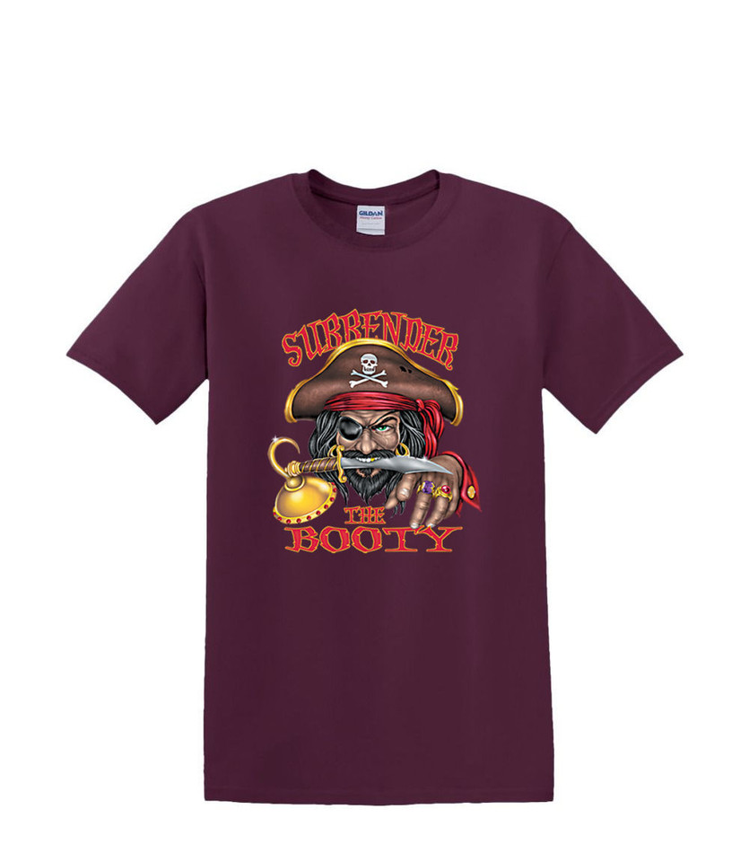 SURRENDER YOUR BOOTY PIRATE  T-SHIRT