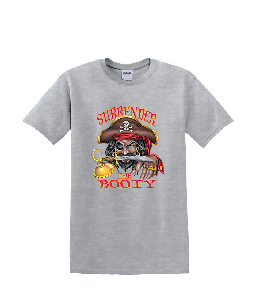 SURRENDER YOUR BOOTY PIRATE  T-SHIRT