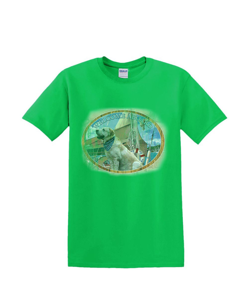 WELCOME ABOARD DOG  T-SHIRT