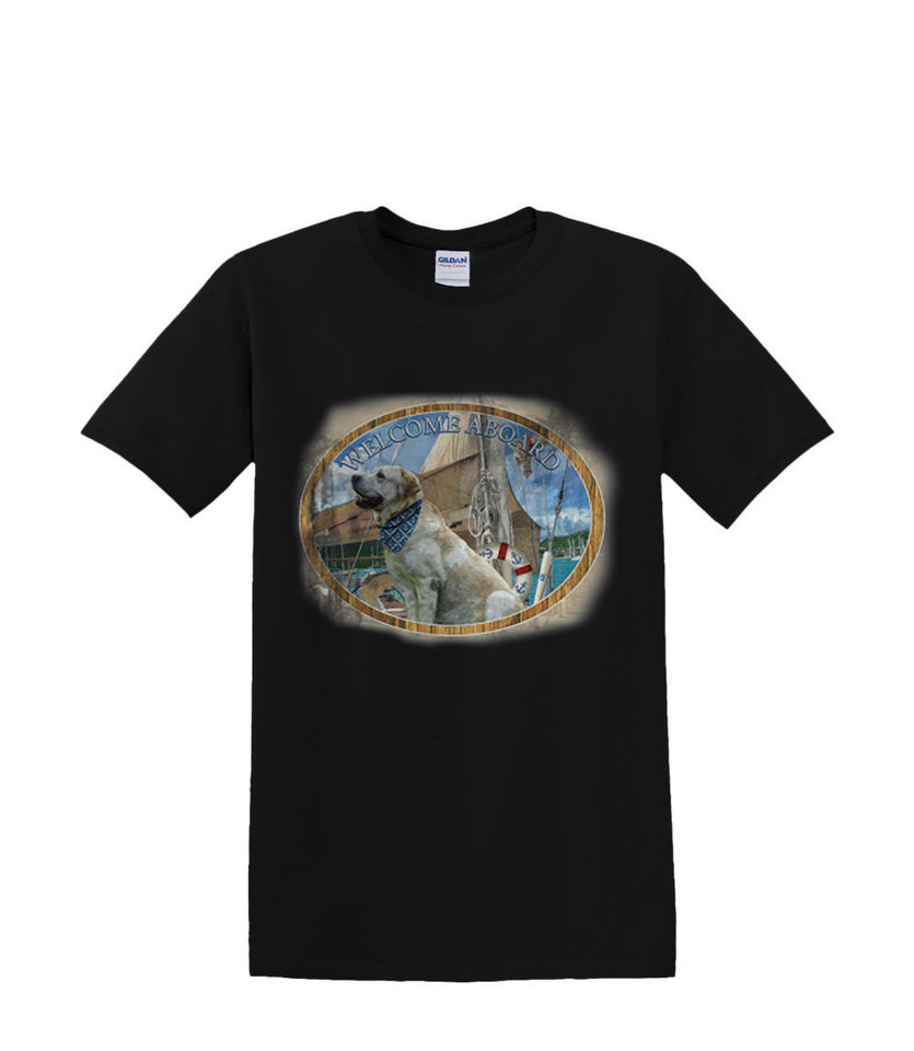 WELCOME ABOARD DOG  T-SHIRT