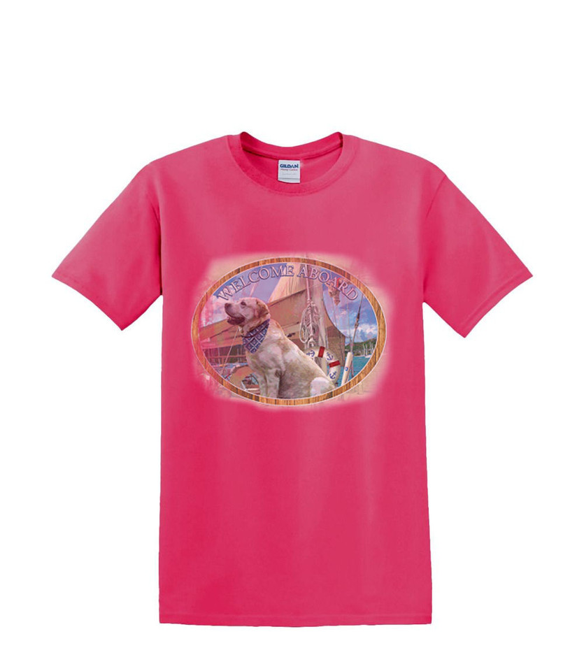 WELCOME ABOARD DOG  T-SHIRT