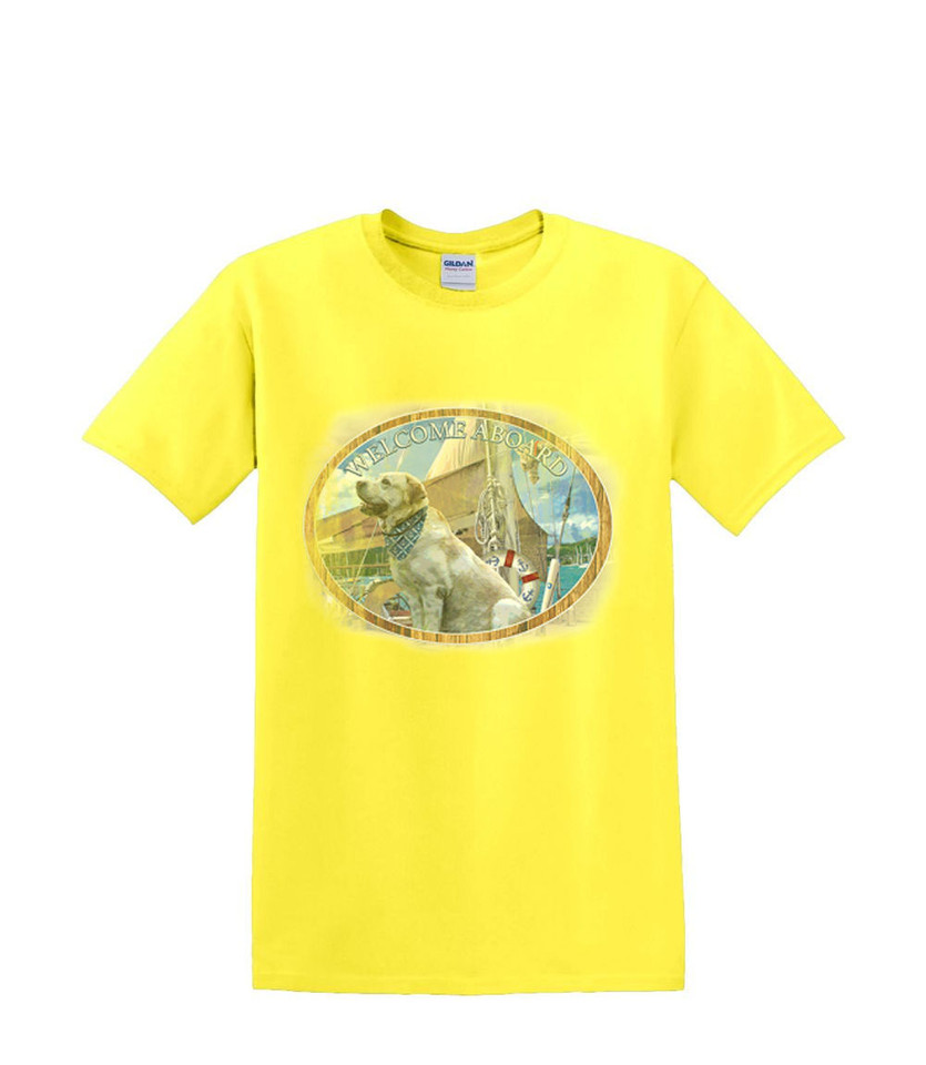 WELCOME ABOARD DOG  T-SHIRT
