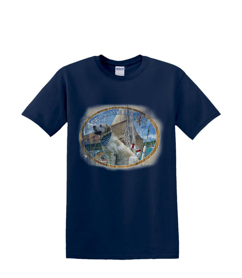 WELCOME ABOARD DOG  T-SHIRT