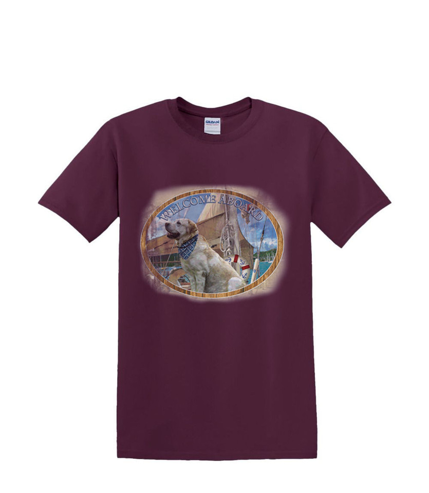 WELCOME ABOARD DOG  T-SHIRT
