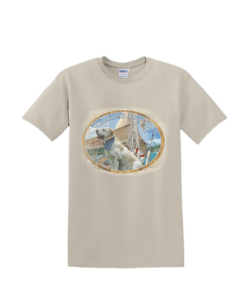 WELCOME ABOARD DOG  T-SHIRT