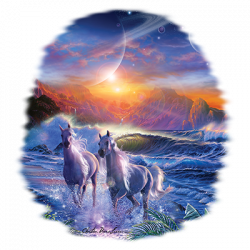 COSMIC SERINITY HORSES  T-SHIRT