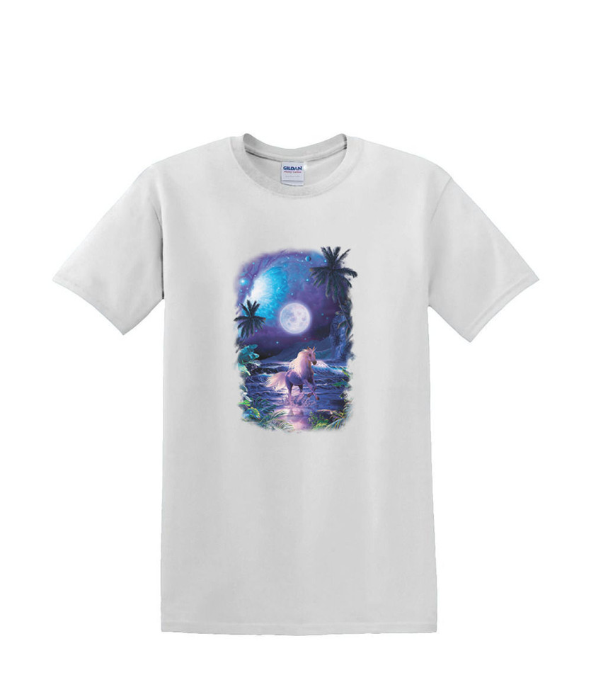 UNICORN MONOCEROS BEACH MOON T-SHIRT