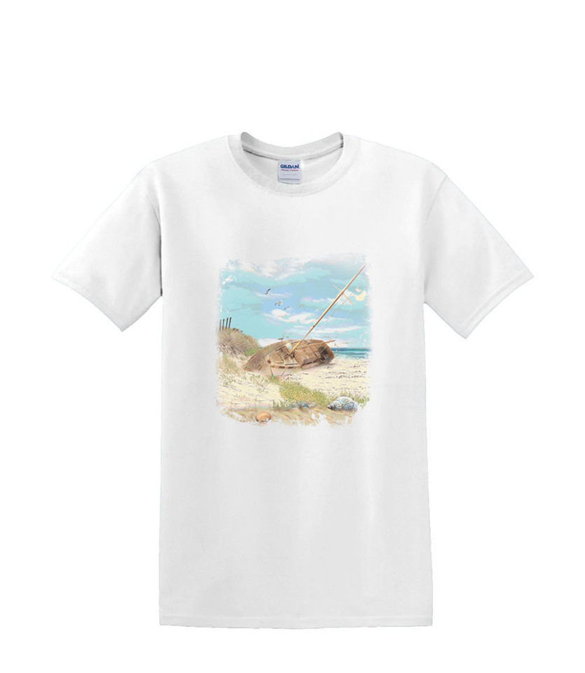 BEACHED SAILBOAT T-SHIRT