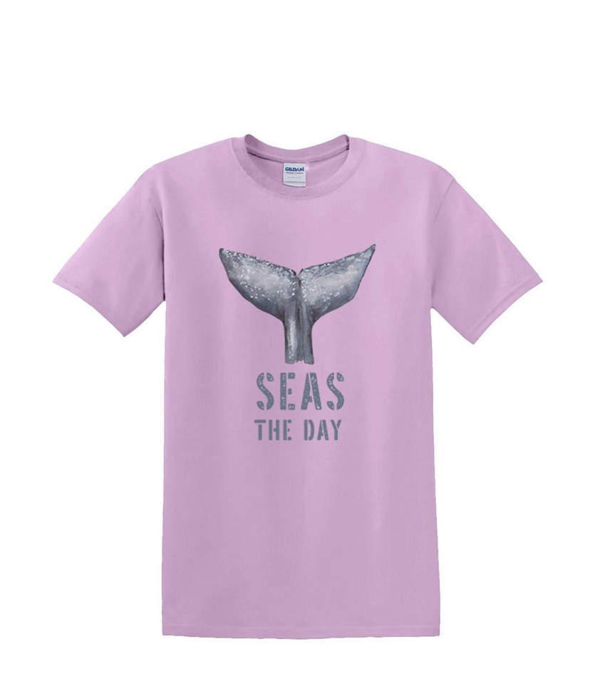 SEAS THE DAY WHALE TAIL  T-SHIRT