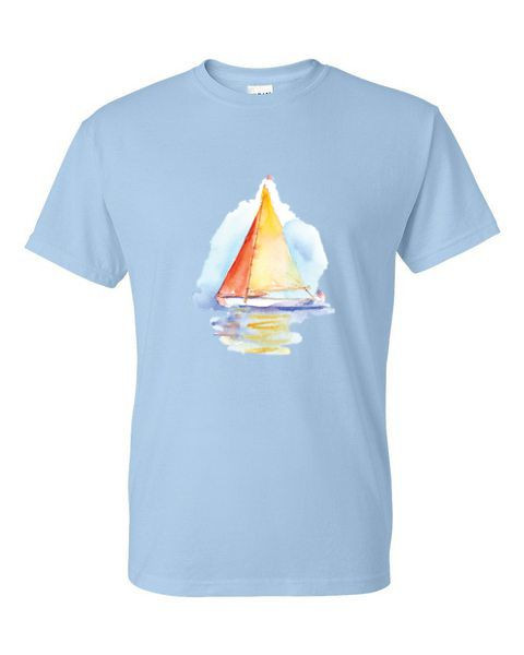 WATERCOLOR SAILBOAT T-SHIRT