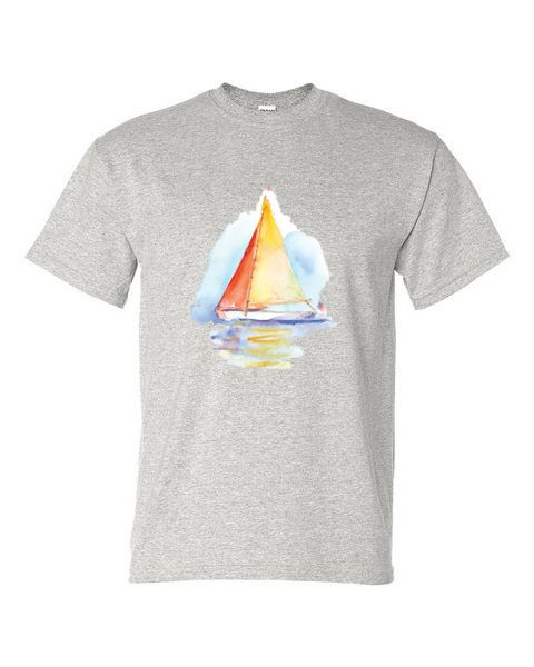 WATERCOLOR SAILBOAT T-SHIRT