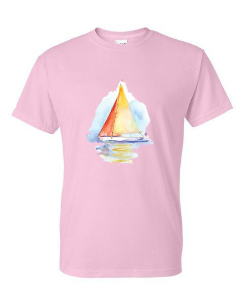 WATERCOLOR SAILBOAT T-SHIRT