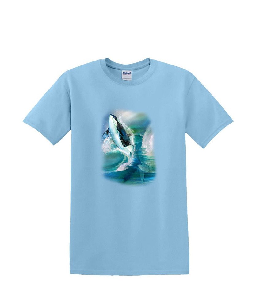 ORCA BREAK THROUGH WHALE BREACH  T-SHIRT