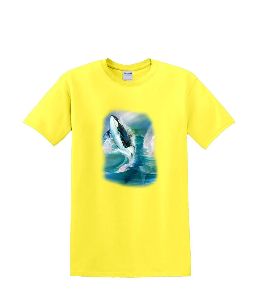 ORCA BREAK THROUGH WHALE BREACH  T-SHIRT