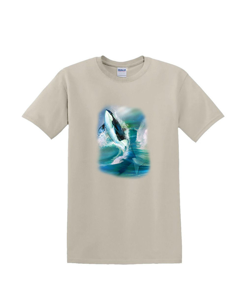 ORCA BREAK THROUGH WHALE BREACH  T-SHIRT