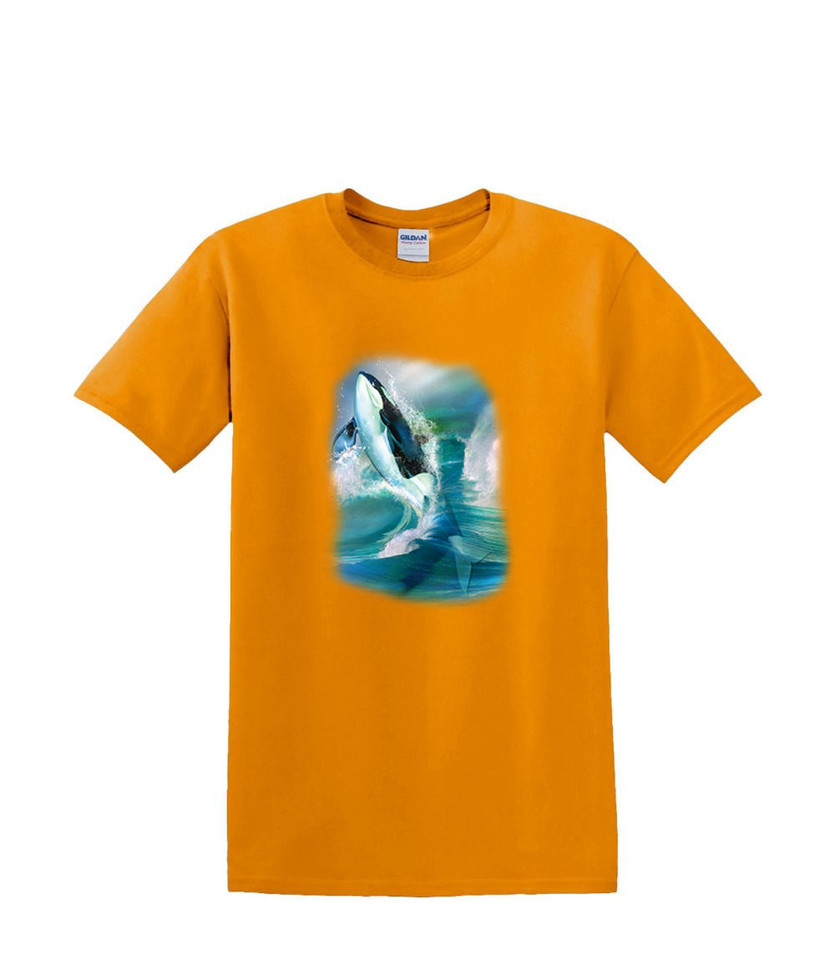 ORCA BREAK THROUGH WHALE BREACH  T-SHIRT