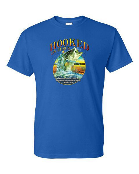 HOOKED ON JESUS BASS T-SHIRT