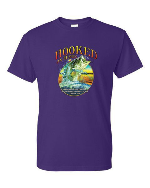 HOOKED ON JESUS BASS T-SHIRT