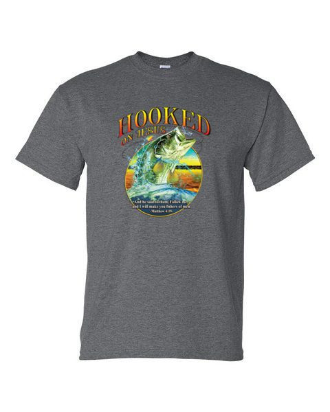HOOKED ON JESUS BASS T-SHIRT