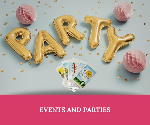Tarot readings, oracle readings, reiki, holistic therapy, guided meditations, mindfulness and more for your party or event.