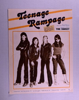 Sweet Sheet Music Original Teenage Rampage 1974 front