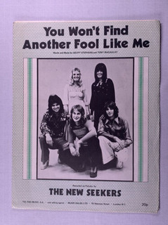 The New Seekers Sheet Music Original You Wont Find Another Fool Like Me 1973 front