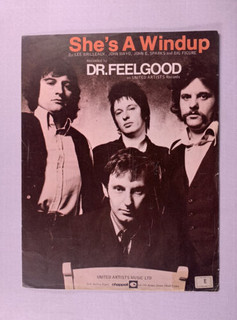 Dr Feelgood Sheet Music Original She's A Windup 1977 front