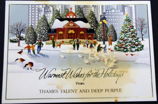 Deep Purple Christmas Card Don Airey Bruce Payne Thames Talent Undedicated 2003 front