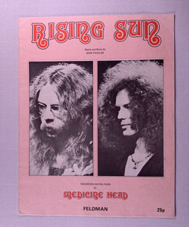 Medicine Head Sheet Music Original Vintage Rising Sun Polydor Promotion 1973 front