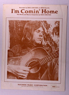 Dave Edmunds Sheet Music Original I'm Comin' Home 1971 front