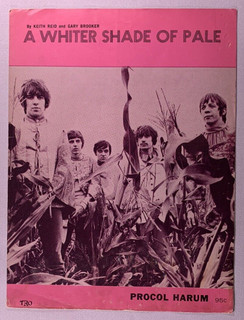 Procol Harum Sheet Music Original A Whiter Shade Of Pale USA 1967 front