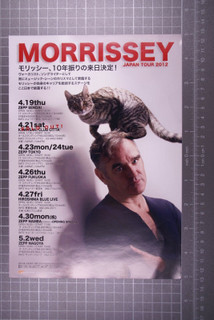 Smiths Morrissey Flyer Original Vintage Japan Tour Promotion 2012 front