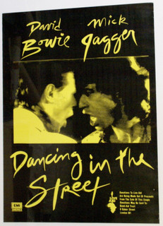 Bowie Jagger Poster Vintage Original EMI Promo Dancing In The Streets 1985 front