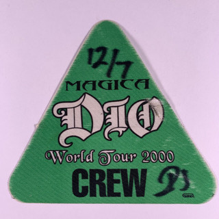 Dio Pass Ticket Original Used Strange Magica World Tour Hartford USA 2000 front