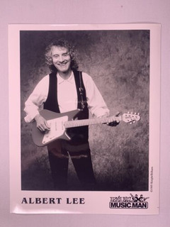Albert Lee Photo Vintage Official Music Man Black and White Promo 1995 #1 front