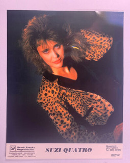 Suzi Quatro Photo Vintage Denman Repros Promo Colour Circa Late 1980s front