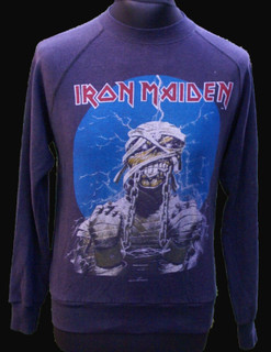 Iron Maiden Shirt Sweatshirt Original Official World Slavery UK Tour 1983/84 front