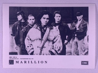 Marillion Photo Vintage Official EMI Black and White Promo 1992 front
