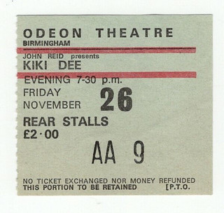 Kiki Dee Ticket Vintage Loving and Free Tour Birmingham 1976 front