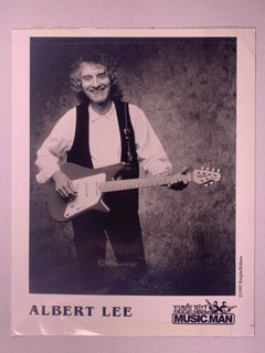 Albert Lee Photo Vintage Official Music Man Black and White Promo 1995 front
