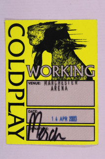 Coldplay Chris Martin Pass Original A Rush Of Blood To The Head Manchester 2003