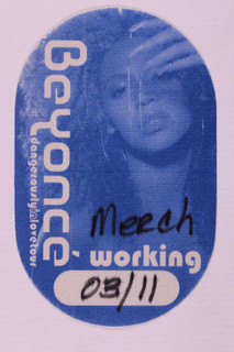 Beyonce Pass Original Dangerously In Love Tour 2003 Front