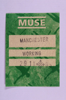 Muse Pass Original The 2nd Law Tour Manchester 2003 Front