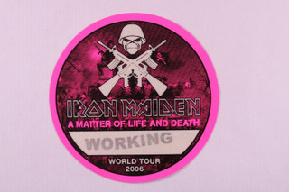Iron Maiden Pass Original A Matter Of Life And Death World Tour 2006 #1 front