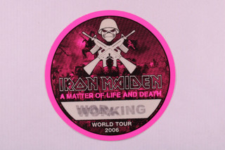 Iron Maiden Pass Original A Matter Of Life And Death World Tour 2006 #2 front