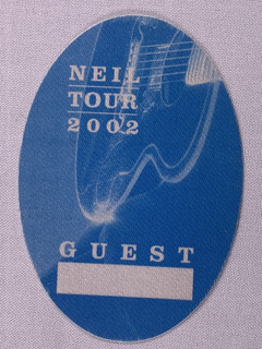 Neil Young Pass Ticket Original Concert 2002 front