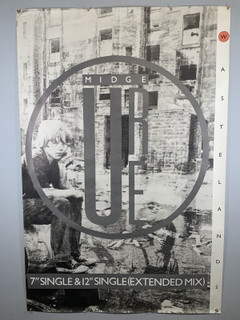 Midge Ure Poster Original Promo Wastelands 1986  #1 front